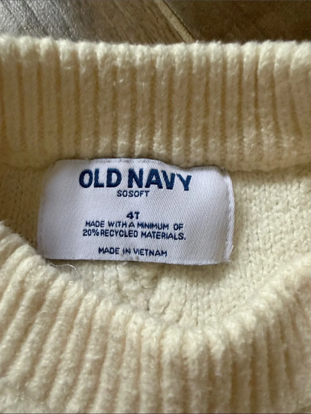Old Navy so soft Off-White Cable Crewneck Sweater